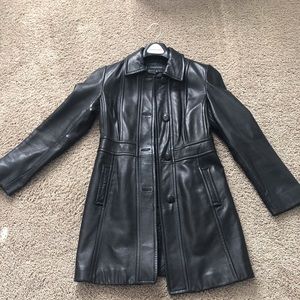 Jones of New York leather trench sz S